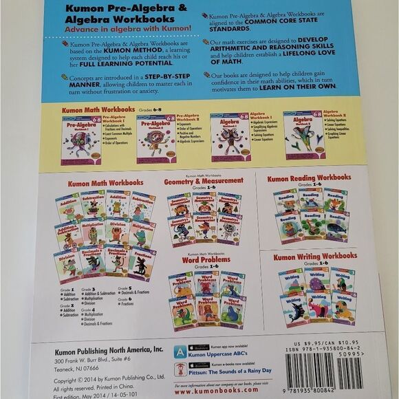 𝅺Kumon Math PreAlgebra & Algebra Workbooks Education Resource #0280 - Picture 3 of 13